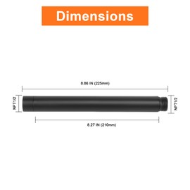 HarJue Shower Head Extension Arm, Shower Head Extender Water Outlet- Lowers Existing, Shower Pipe Extension for Bathroom, Made of Solid Metal Stainless Steel(8 Inch, Matte Black)