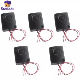 DIYmall 5pcs Black Mini Piezo Alarm Siren 110dB 12V DC Anti-theft High-Decibel Buzzer