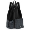 WANDF Swim Mesh Beach Bag Drawstring Backpack for Swimming Gym