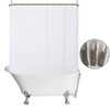 N&Y HOME Waterproof Fabric Clawfoot Tub Shower Curtain 180 x