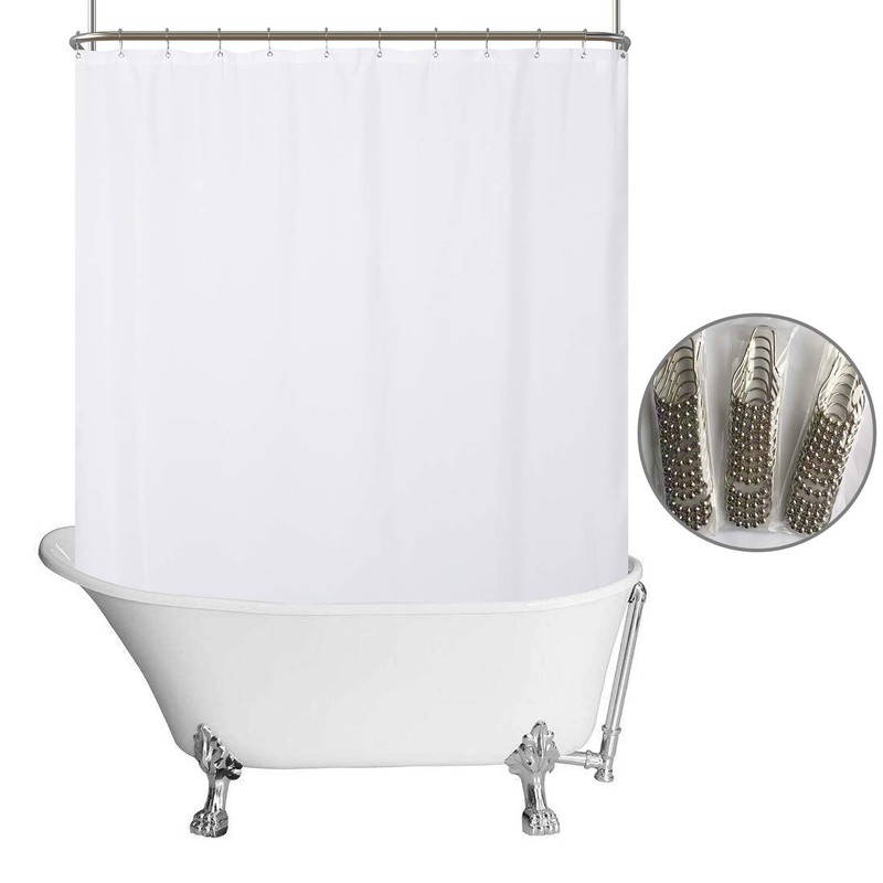 N&Y HOME Waterproof Fabric Clawfoot Tub Shower Curtain 180 x