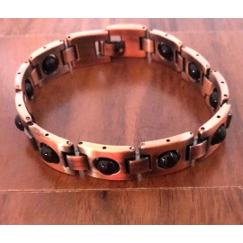 Shameg Copper Magnetic Link Hematite Stone Bracelet - Arthritis Pain Relieve Bracelet