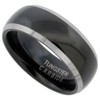 Sabrina Silver Tungsten Carbide 8 mm Domed Wedding Band Ring