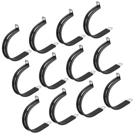 Edinstry 12pcs Rigid Pipe Straps 48mm Diameter Tension Tube Clip Clamp Bracket Tube Hanger Pipe Clamp Fastening Hook 304 Stainless Steel R Type