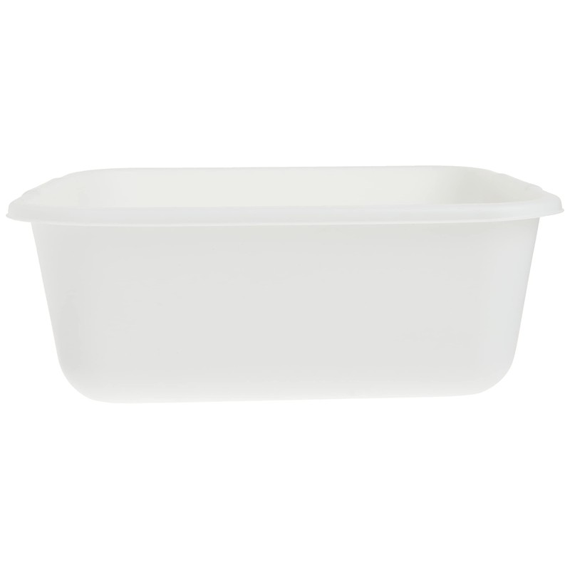 Rubbermaid 2951-AR WHT Dish Pan, Rectangular, White Plastic, 11-1/2-Qts. WHITE