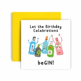 Huxters Birthday Cards for Women – Funny Gin Birthday card for her Happy Birthday Card for Birthday, Funny Birthday Cards from women gifts – Funny Happy Birthday Card