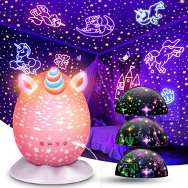 1-9 Year Old Girl Gifts,Chardfun Unicorn Night Light 3 Films Unicorn Toys for Girls Age 1 2 3 4 5 Party Centerpieces for Table Birthday for 6 7 8 9 Year Old Girl