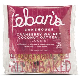 Eban’s Fresh Baked Gluten-Free Cookies - 24 Large Cookies (2 Boxes of 12) - Soft and Chewy, Individually Wrapped, Gourmet, Preservative Free, Non-GMO (Cranberry Walnut Coconut Oatmeal)