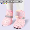 4PCS Small Dog Shoes, Breathable Mesh Boots,Summer Breathable Dog Boots