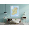Detailed Physical Ireland Poster Map - 23.3 x 16.5 Inches