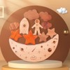 Wooden Stacking Balance Game Toys Kids Toy Space Stacking Toy