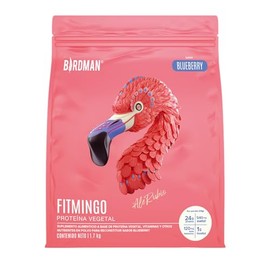 Birdman Fitmingo: Proteína Vegana con Fit, Beauty y Balance Blends. Con Ácido Hialurónico, Inositol, Potenciadores de Colágeno, Vitamina C, Vitamina D3, Zinc, Enzimas Digestivas y Svetol (1700g, Blueberry)