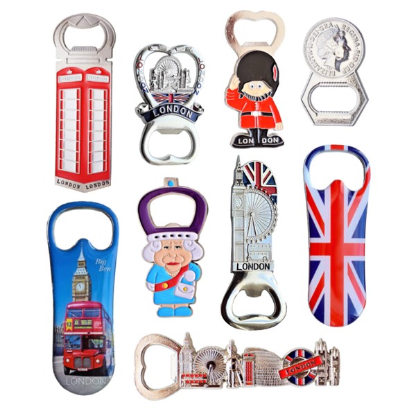 London UK England Famous Icons Mix Bottle Opener Fridge Magnets