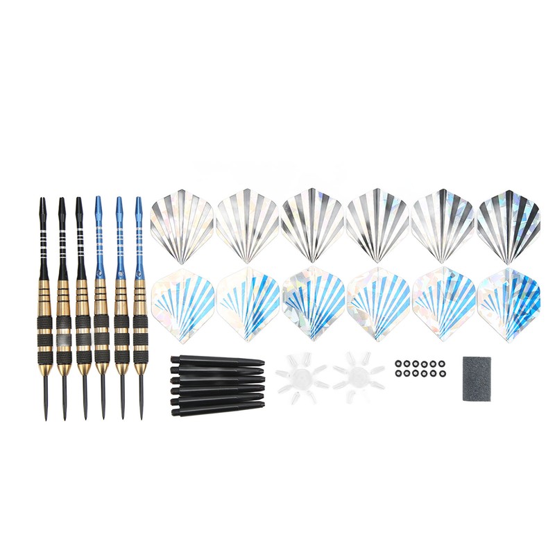 6Pcs Darts Professional Exquisite Stainless Steel Tip Darts Set with