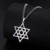 Dreamtimes Star of David Necklaces Stainless Steel Hexagram Pendant Jewish