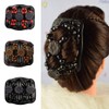 LOVEF 4 Pcs Wood Double Combs Magic Hair Clips Women