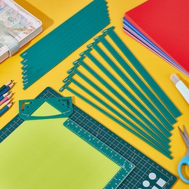 UNICRAFTALE 1 Set Flexible Acrylic Bookbinding Templates Book Binding Package Teal Bookbinding Easy Scrapbooking Tool 18Pcs T-Shaped Rulers for Bookbinding Scrapbooking Handmade Tools Supplies