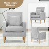 Athena Collection Modern Accent Chair with Cushion, Comfy Upholstered Fabric