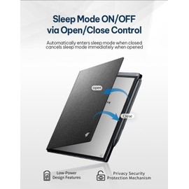 iflytek AINOTE Air 2, 8.2" AI Smart E Ink Tablet Folio Case, Premium Textured PU Leather, Slim Lightweight Cover with Smooth Lining & Stylus Pen Storage and for Writing Tablet, Business Black