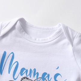 Newborn Baby Boys Clothes Little Infant Boy Outfits Long Sleeve Romper Pant Hat Fall Winter 3PCS Set White 0-3 Months