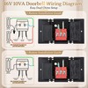 Doorbell Chime Box Wired with 16V 10VA Wired Mechanical, Black,