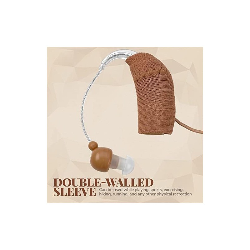 Hearing Aid Protectors and Clips - (2-Pack) Corded Fabric Cover