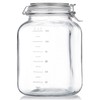 Folinstall 1 Gallon Square Super Wide-Mouth Glass Jars with Airtight