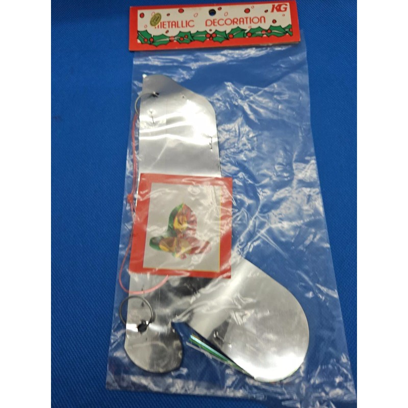 Vintage Metallic Christmas Bell Honeycomb 8" Tall NOS