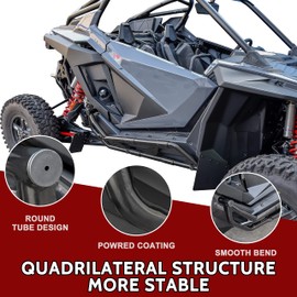 SAUTVS Nerf Bars Rock Sliders for Polaris RZR PRO XP 20-24, Combined Side Bumper Protector Guard Side Steps Nerf Bars Tree Kickers for Polaris RZR PRO XP/PRO R/Turbo R 2020-2024 Accessories - 2 Seat