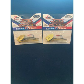 Z-Man 2 Lot  Z Man Evergreen Jack Hammer  3/8 oz GOLDEN SHINER custom bladed bass jig