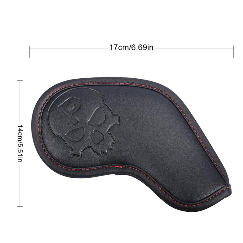 Golf Club Head Covers - Skull Pattern PU Protective Covers