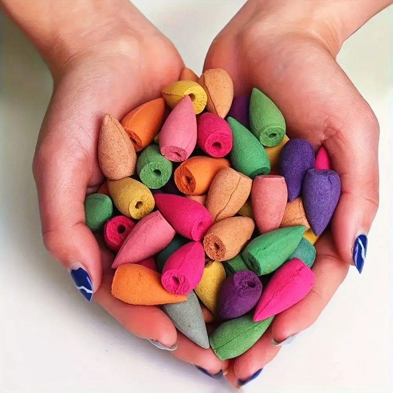 300 Assorted Backflow Incense Cones Lavender Agarwood Sandalwood Artemisia Floral
