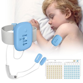 Bed Wetting Alarm for Boys and Girls - USB Rechargeable with Loud Sound & Vibration, 3 Reminder Modes, High Sensitivity Sensors, Long Standby Time Over 120 Hours (Blue)
