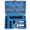 RIODEMBO 28pcs Spiral Socket Wrench Set with Extractors & Nut