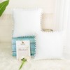 PiccoCasa Velvet Pillow Covers Throw Pillow Covers with Balls for