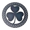 Manish International Exclusively Irish Shamrock Leaf Round-Shaped Wall Hang -