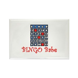 CafePress Bingo Babe Magnets Rectangle Magnet, 3"x2" Refrigerator Magnet