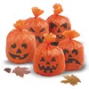 Unique Hanging Pumpkin Leaf Bags 6"x8" Outdoor Prop, Orange, 20