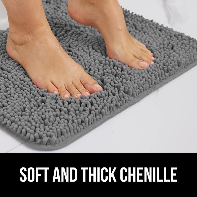 GORILLA GRIP GORILLA GRIP Bath Rug Mat, Thick Soft Absorbent