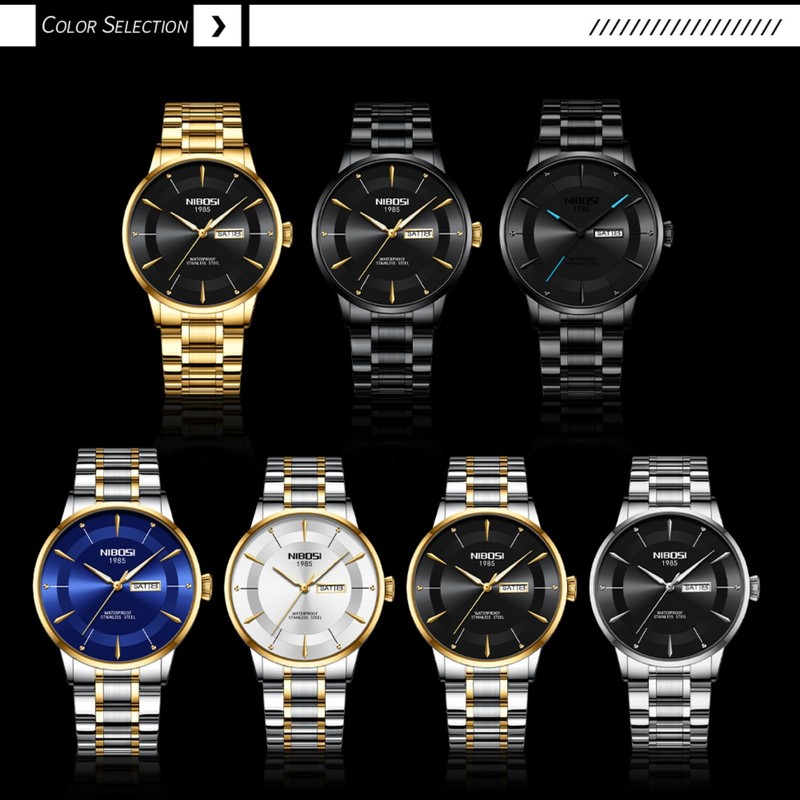 NIBOSI Watches for Men Quartz Analog Watch for Business, Sports