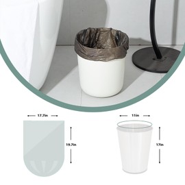 3 Gallon Small Trash Bags 100 Count Biodegradable Mini Garbage Bags Leakproof & Tear Resistant Trash Can Bin Liners Fit Bathroom, Office, Car, Diaper Pail Unscented Black