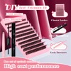 Eyelash Extensions Set, 80D Natural DIY Eyelashes, 8-16 mm, D