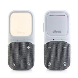 Alecto DBX135 - Modern Full Eco Audio Baby Monitor with Crystal Clear DECT Sound Quality, Long Standby Time and Night Light - White/Grey