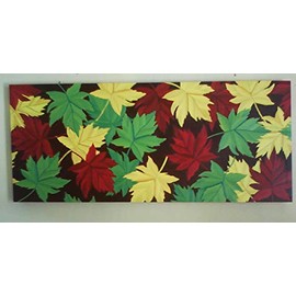Cuadro Decorativo Moderno Pintura en lienzo canva HOJAS de colores Otoño 3 Pintado a Mano cuadro para decoración de hogar Cuadro de Pared para la deco