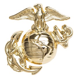 Marlow White USMC Dress Cap Device, ENLISTED