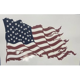 America 8.5" X 5.3" American Flag USA Decal Sticker Truck Car Window