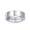 Sterling Silver Flat Wedding Band Ring Unisex 6mm