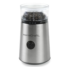 HomeCraft HCCG1SS Grinder Mill with Large 12 Cup Capacity, One Touch Operation, Dishwasher Safe Bowl, Perfect for Nuts, Spices & Herbs, Stainless steel