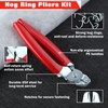 LEONTOOL 500 Pcs Hog Ring Pliers Kit, 3/4" 1/2" 3/8"