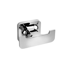 Croydex Flexi-Fix Easy to Fit Shoreditch Double Robe Hook with Zinc Alloy Construction, Chrome